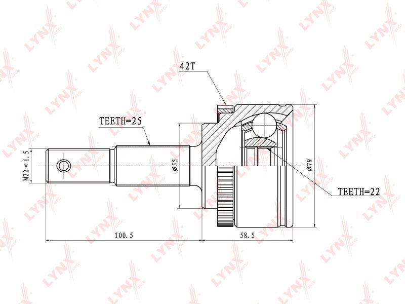 LYNXauto CO-3638A наружный Nissan
